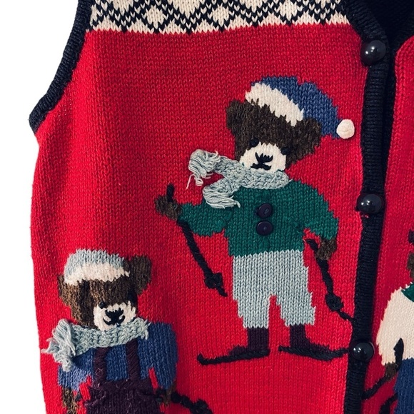 Capacity, vintage Christmas sweater vest women’s size medium - Picture 2 of 6